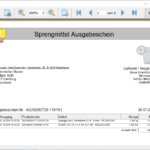 Ausgabeschein Druckvorschau