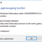 Lagerausgänge buchen