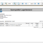 Lagerbestand Druckvorschau