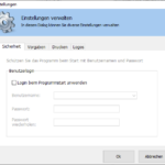 Einstellungen Sicherheit