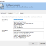 Einstellungen Drucken