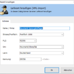 XML-Import Lieferant